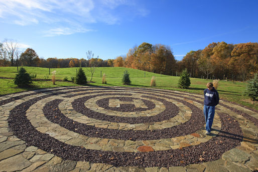 Person walking in a meditation maze for American Residential Treatment Assocationa website